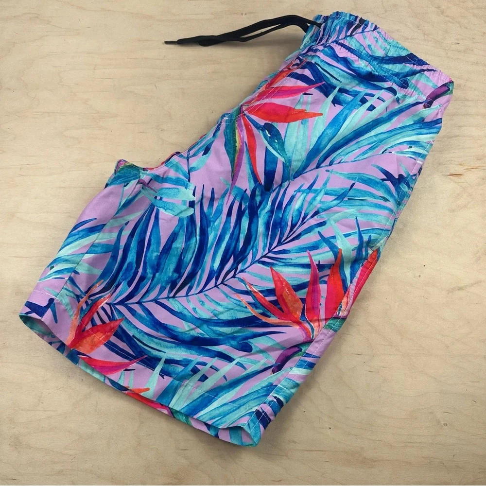 Tropical Print Men's Swim Shorts